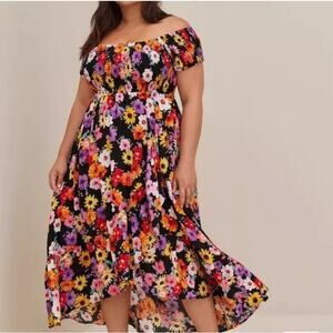 Torrid Floral High Low Dress